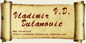 Vladimir Dulanović vizit kartica